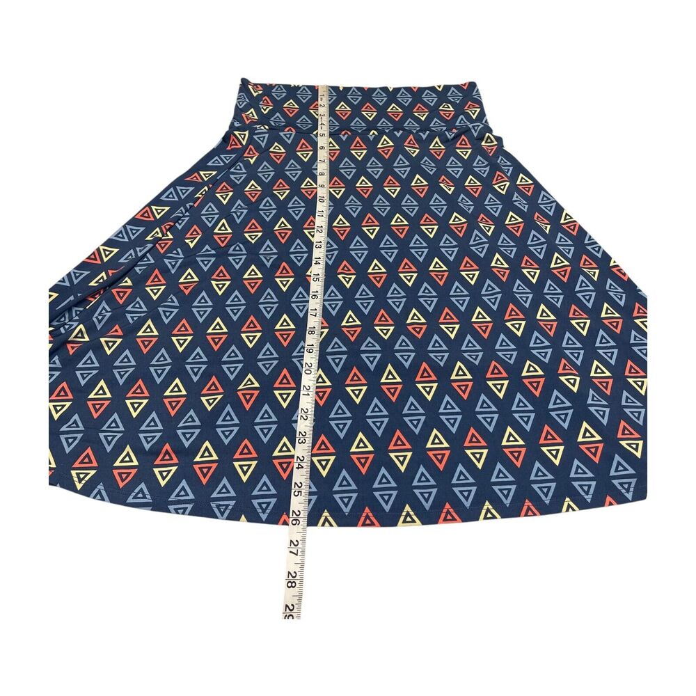 Lularoe Azure A-Line Skirt Women's Medium Multicolor Stretch Geometric Pull On - Picture 6 of 6